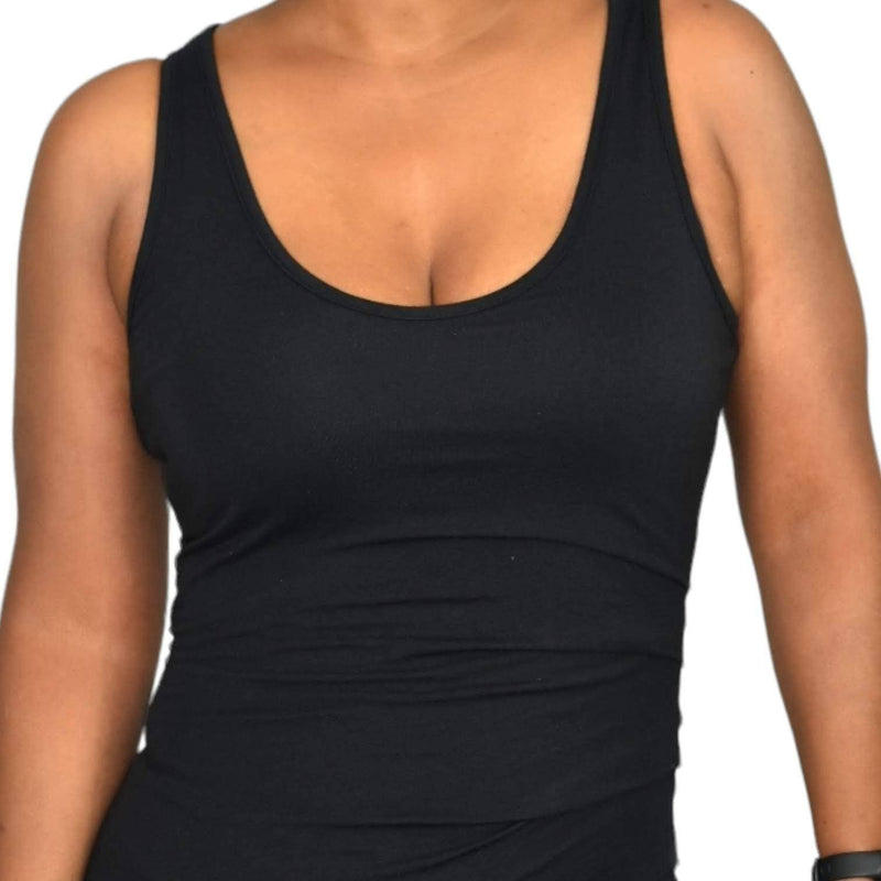 Athleta Della Ruched Tank Dress Black Tank Cotton Jersey Sleeveless Size XS
