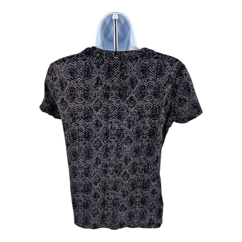 Athleta Women’s Black Daily Snake Print Short Sleeve T-Shirt - S