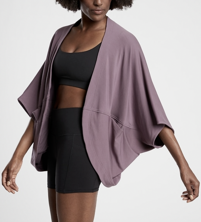 Athleta Volcanic Violet Nirvana Cocoon Wrap Cardigan with Pockets