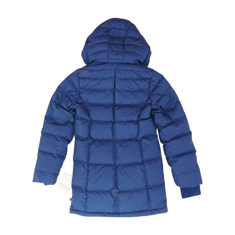 Blue Solid Puffer Jacket