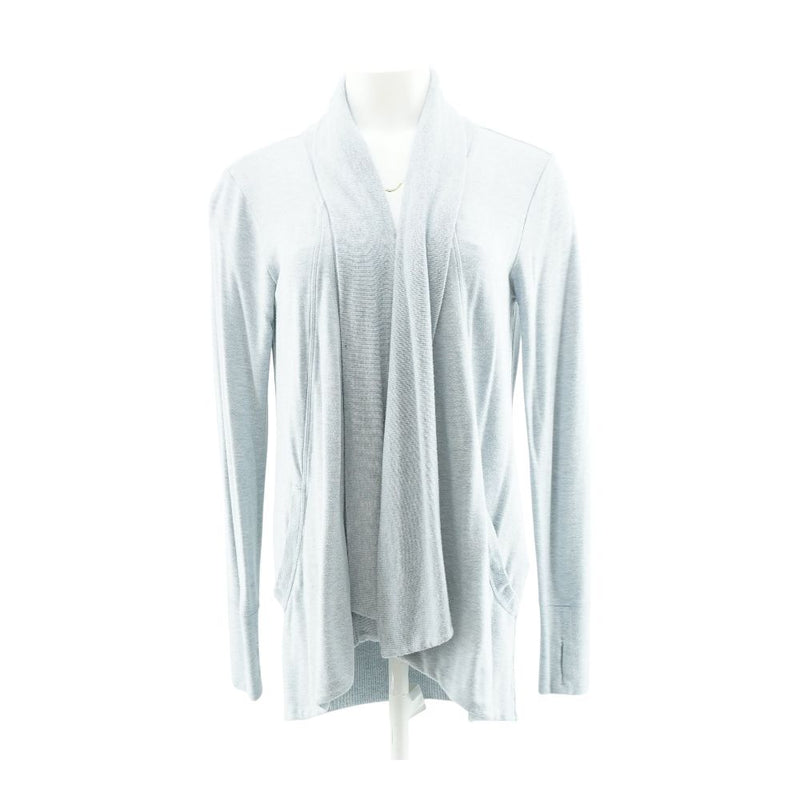Blue Solid Cardigan Sweater