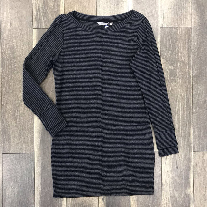 CHARCOAL STRIPED DRESS
