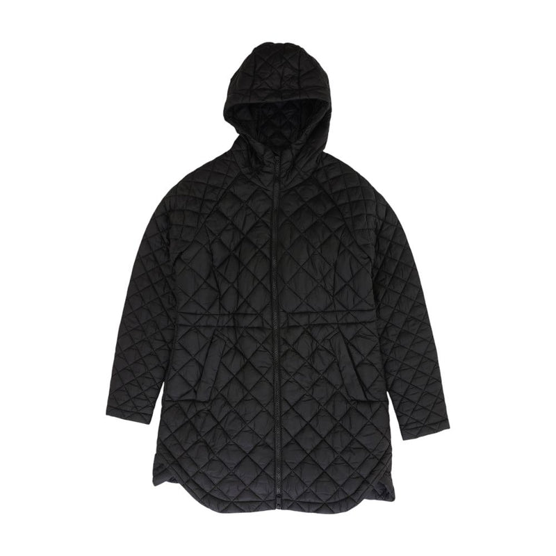 Black Solid Puffer Jacket