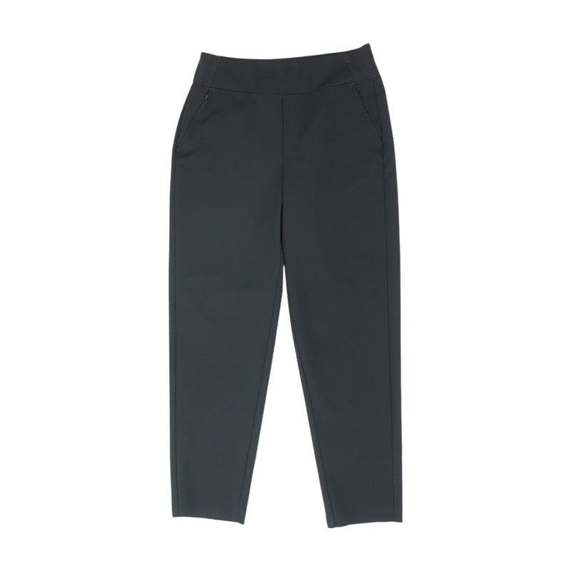 Black Solid Active Pants