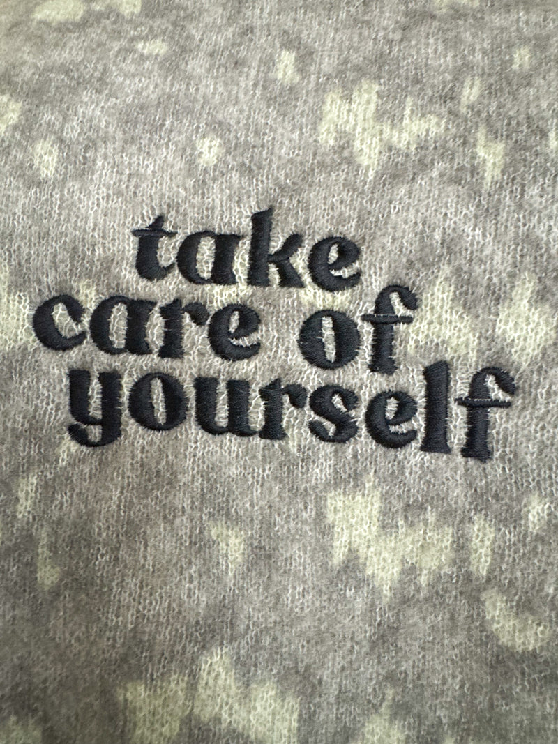 Take Care of Yourself Patterned Sweater 3XL