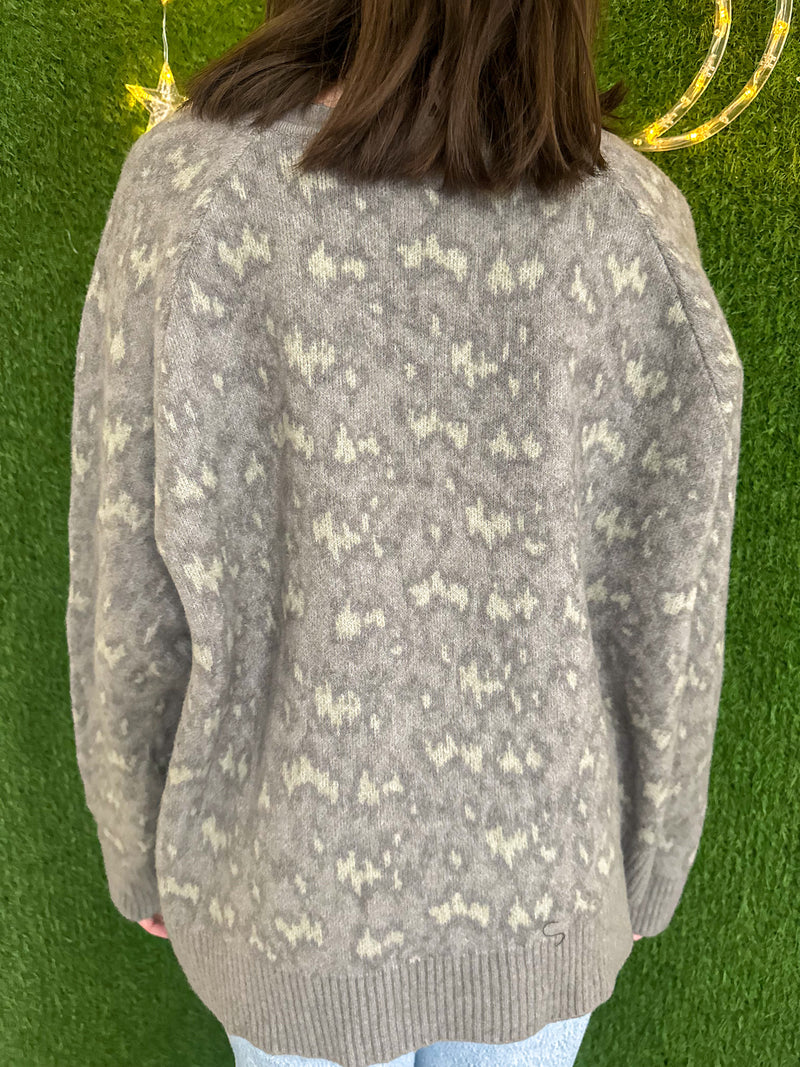 Take Care of Yourself Patterned Sweater 3XL
