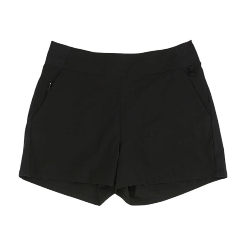 Black Solid Active Shorts