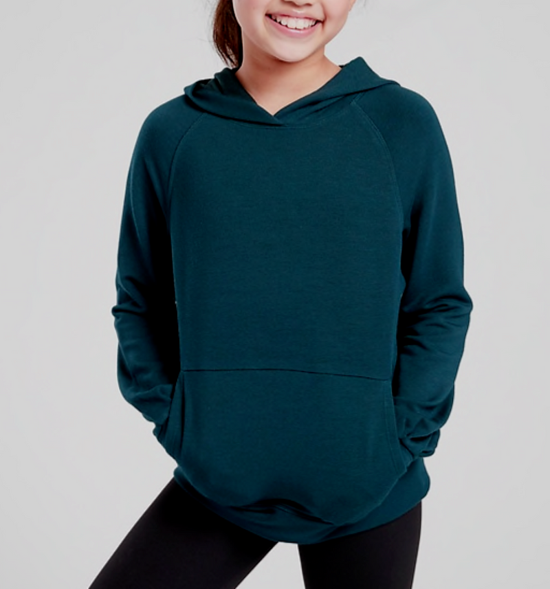 Athleta Girl Dark Teal Hooded Long Sleeve Sweatshirt