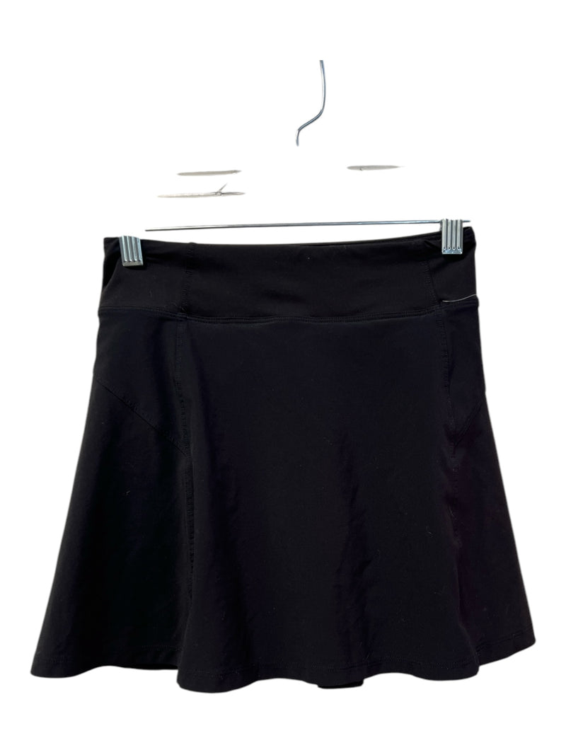 Athleta Size M Black Polyester High Waist Athletic Skort Seam Detail Skirt
