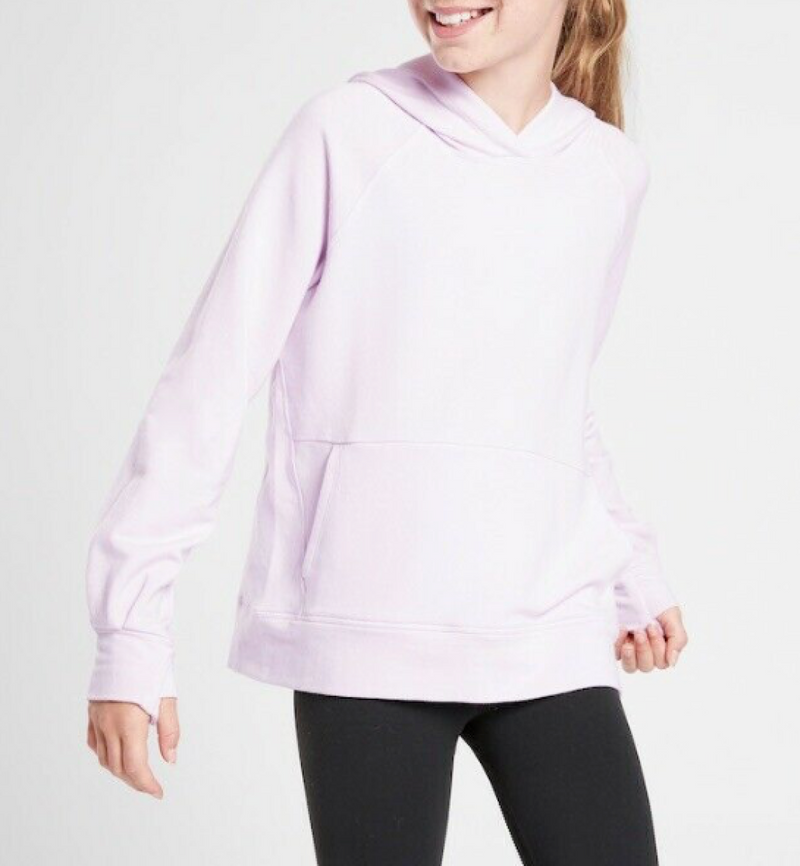 Athleta Girl Lilac Hooded Long Sleeve Sweatshirt
