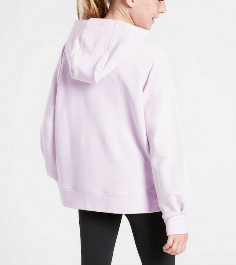 Athleta Girl Lilac Hooded Long Sleeve Sweatshirt