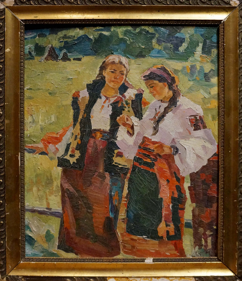 Oil painting Portrait of a girls Russian-Ukrainian artist