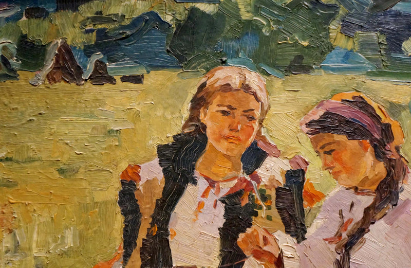 Oil painting Portrait of a girls Russian-Ukrainian artist