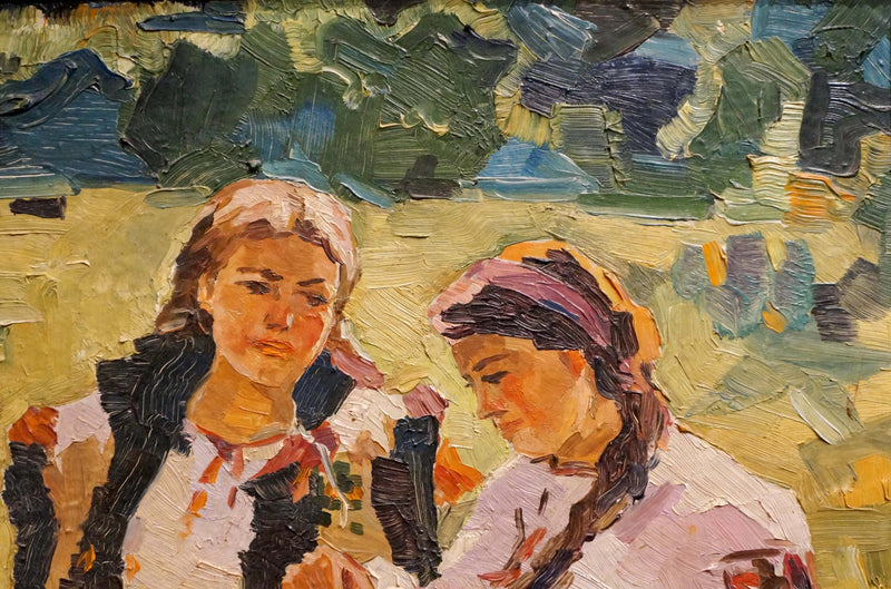 Oil painting Portrait of a girls Russian-Ukrainian artist