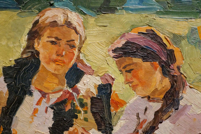 Oil painting Portrait of a girls Russian-Ukrainian artist