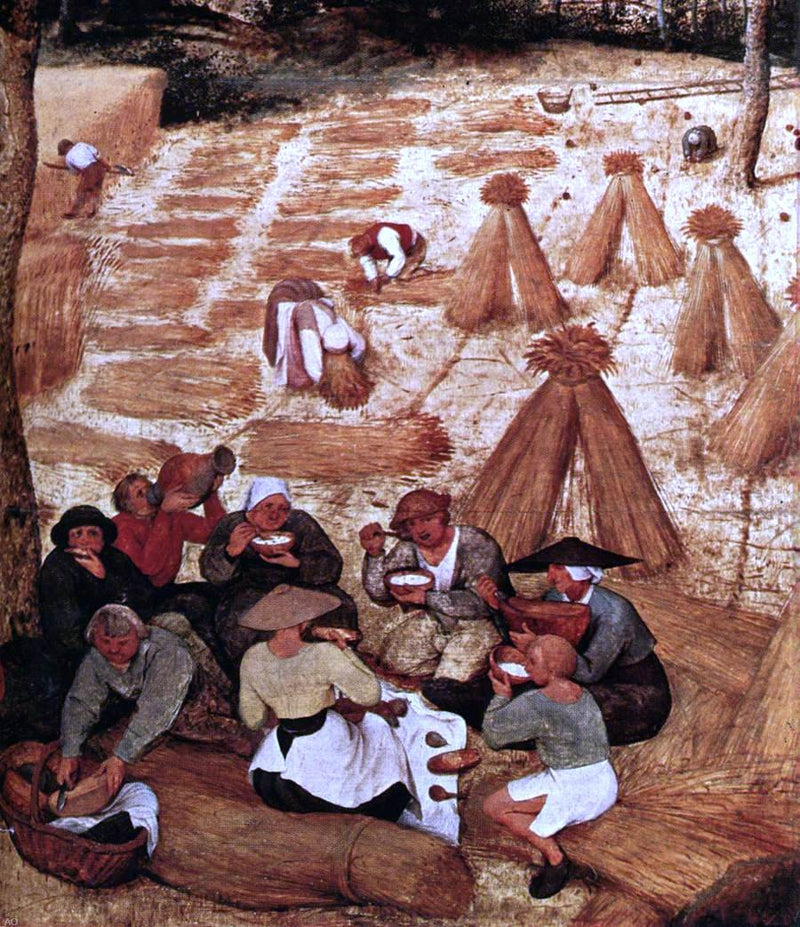 The Corn Harvest (detail) by The Elder Pieter Bruegel - Hand Painted Oil Painting