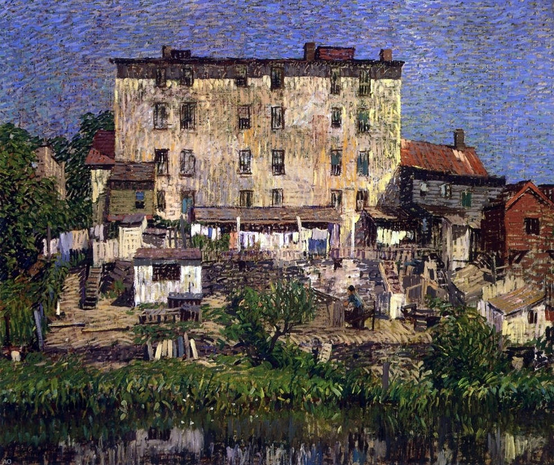 The White Tenement by Robert Spencer - Hand Painted Oil Painting
