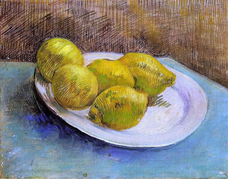 Still Life with Lemons on a Plate by Vincent Van Gogh - Hand Painted Oil Painting