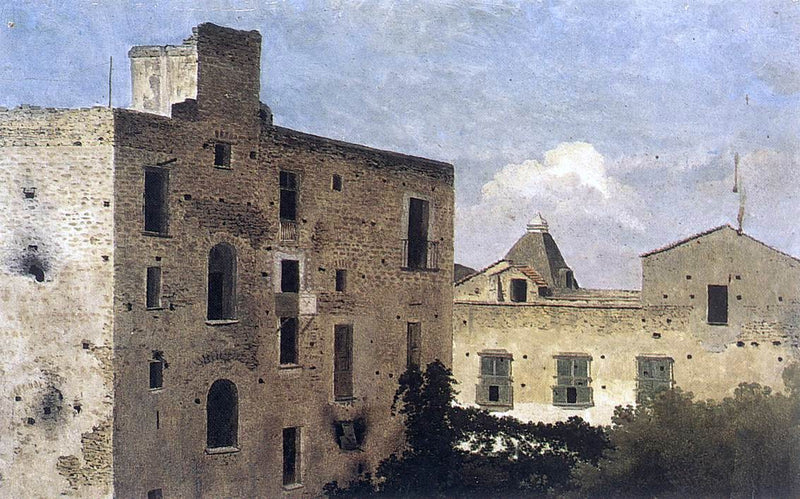 Houses in Naples by Thomas Jones - Hand Painted Oil Painting
