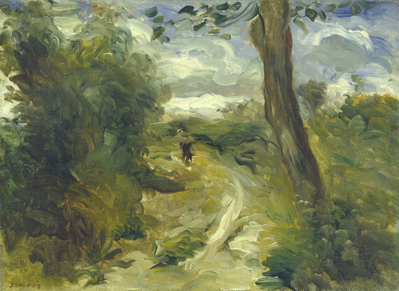 Serene Country Path Landscape Oil Painting
