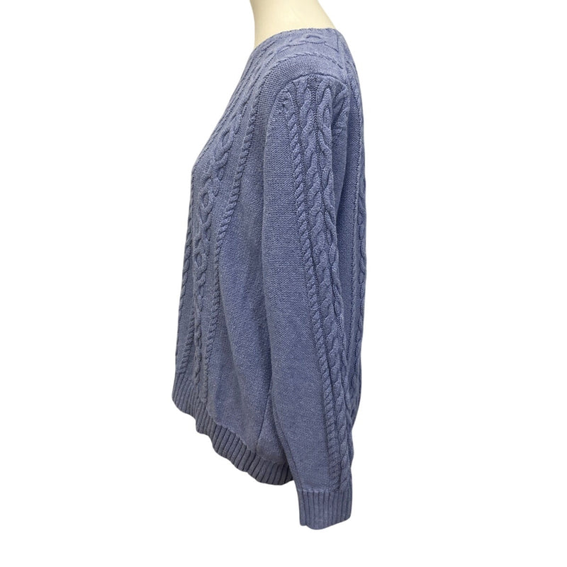 LL Bean Womens XL 100% Cotton Long Sleeve Crew Neck Knit Pullover Sweater
