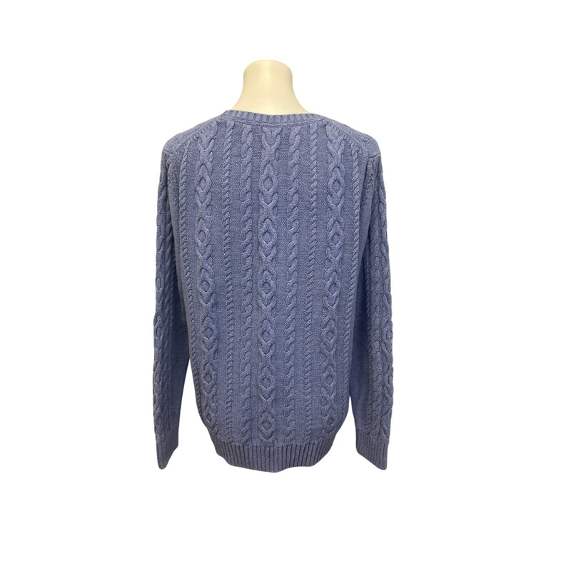 LL Bean Womens XL 100% Cotton Long Sleeve Crew Neck Knit Pullover Sweater