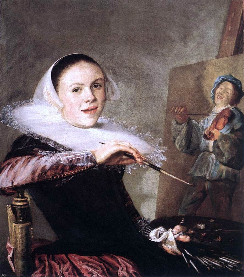 Self-Portrait by Judith Leyster - Hand Painted Oil Painting
