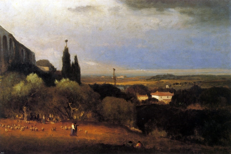 Perugia and the Valley by George Inness - Hand Painted Oil Painting