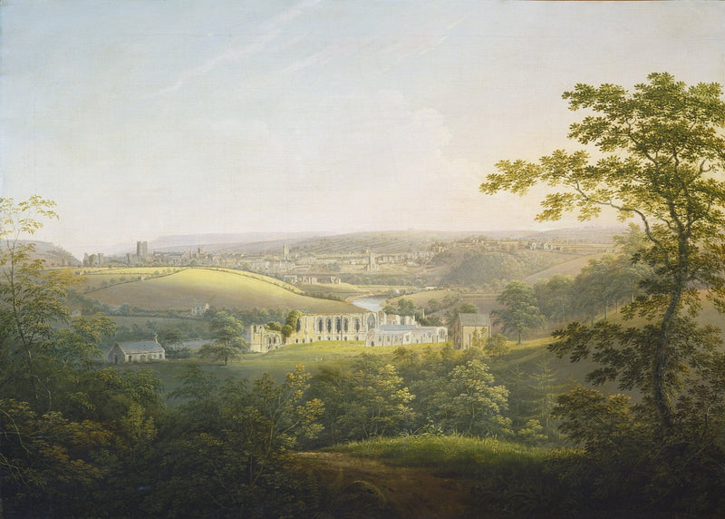 Serene Historic Landscape Oil Painting