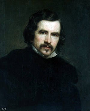 Portrait of the Artist by George Alexander Healy - Hand Painted Oil Painting