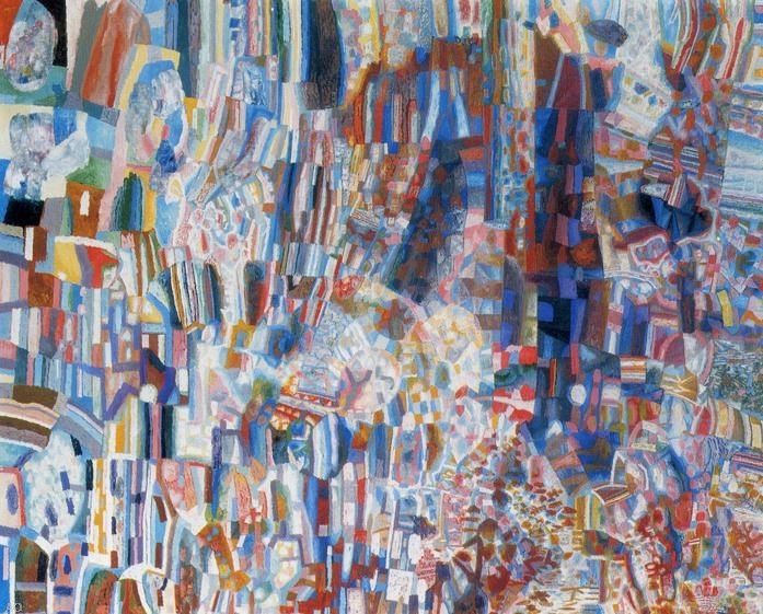 Composition by Pavel Filonov - Hand Painted Oil Painting