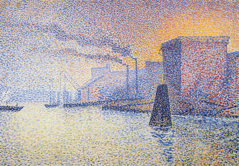 Factories on the Thames by Georges Lemmen - Hand Painted Oil Painting
