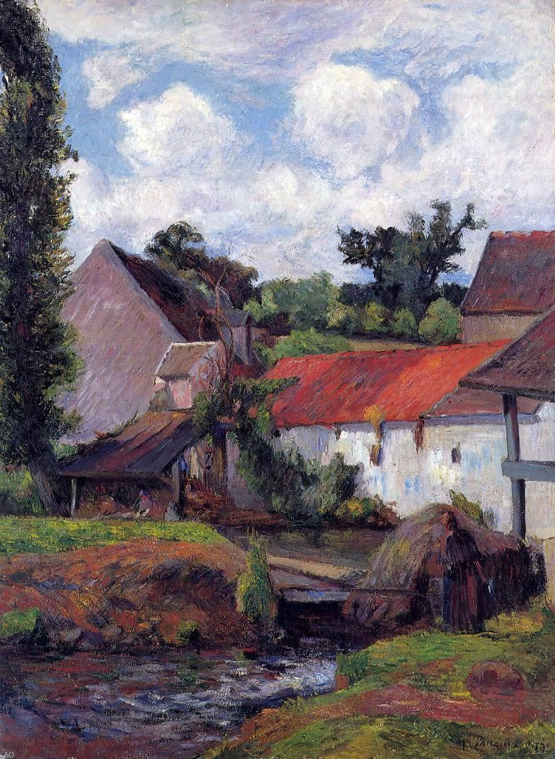 Farm in Osny by Paul Gauguin - Hand Painted Oil Painting