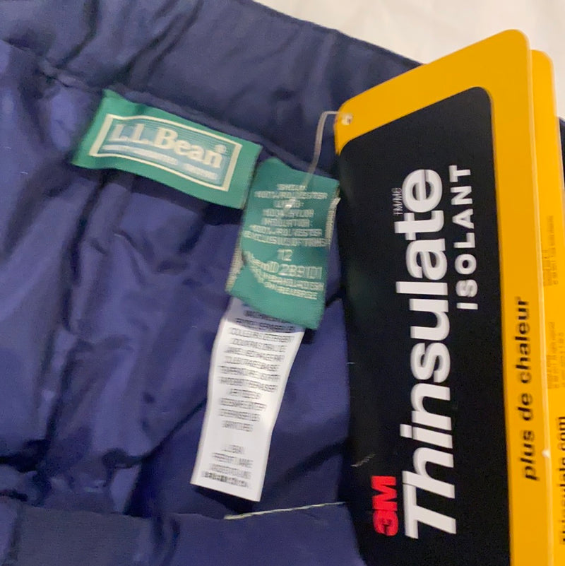 LL Bean Snow Pants Youth Size 12