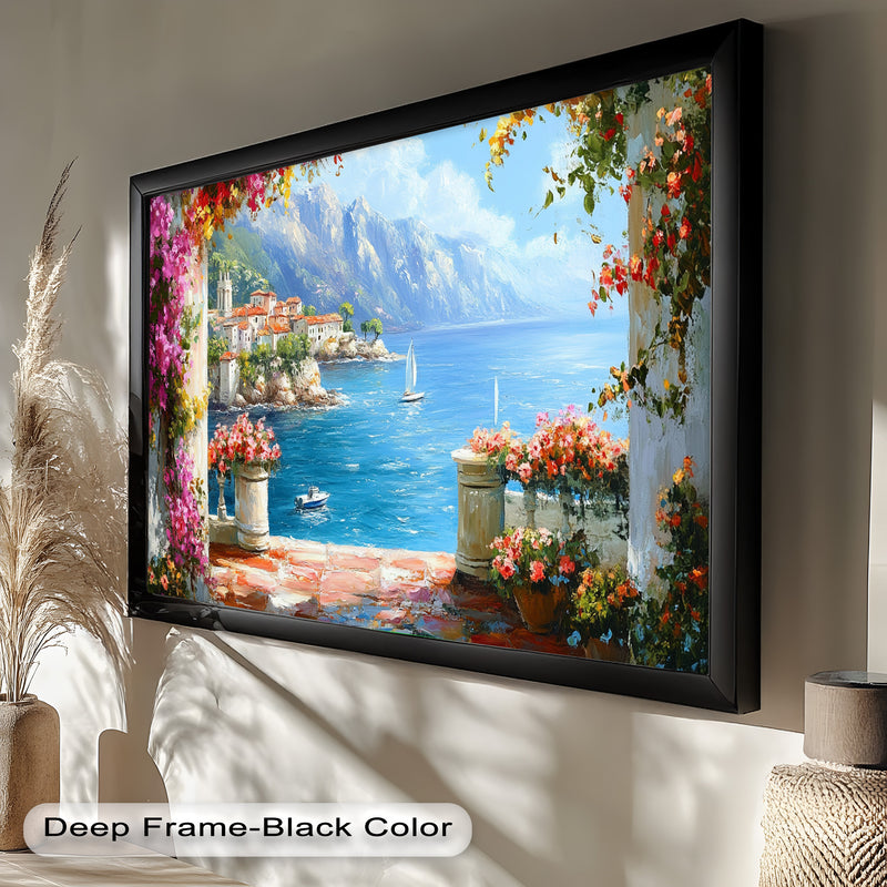Mediterranean Coastal – Seaside Landscape Oil Painting