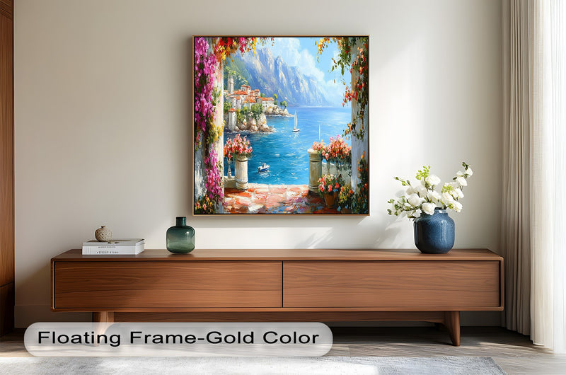 Mediterranean Coastal – Seaside Landscape Oil Painting