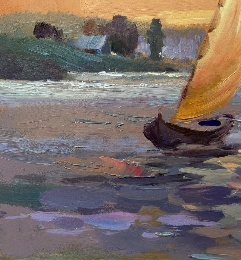 Oil painting Romantic evening swim Yuriy Suprunchuk