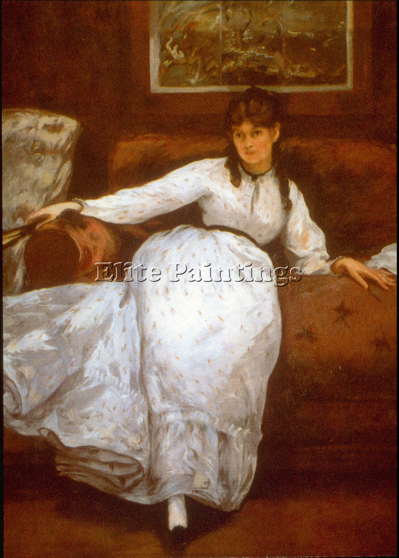 MORISOT BERTHE MORISOT BY MANET ARTIST PAINTING REPRODUCTION HANDMADE OIL CANVAS