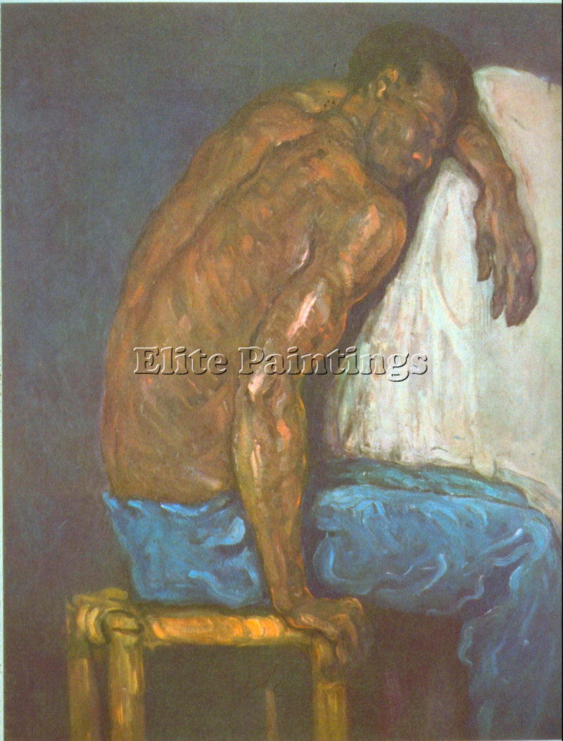 CEZANNE NEGRO ARTIST PAINTING REPRODUCTION HANDMADE OIL CANVAS REPRO WALL  DECO