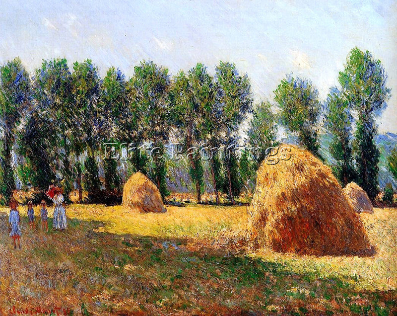 CLAUDE MONET HAYSTACKS AT GIVERNY 2 ARTIST PAINTING REPRODUCTION HANDMADE OIL