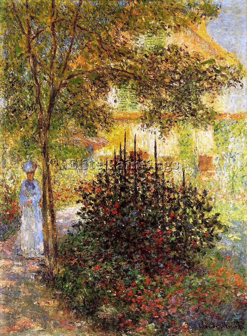 CLAUDE MONET CAMILLE MONET IN THE GARDEN AT THE HOUSE IN ARGENTEUIL PAINTING OIL