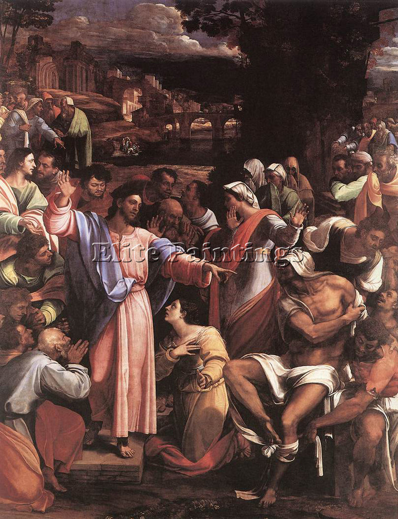 SEBASTIANO DEL PIOMBO THE RAISING OF LAZARUS ARTIST PAINTING HANDMADE OIL CANVAS