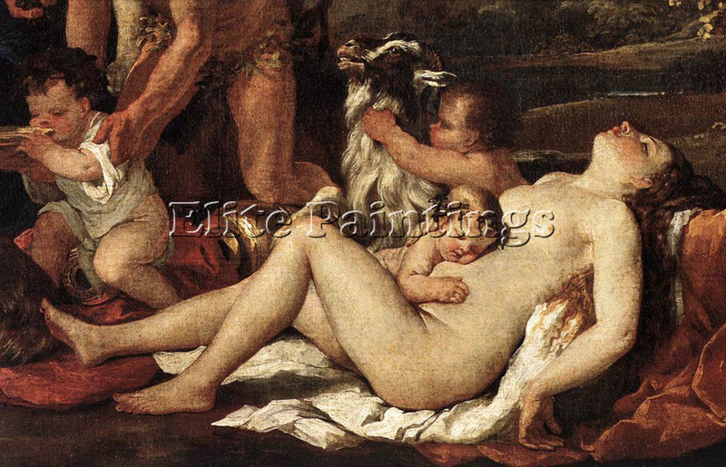 NICOLAS POUSSIN  THE NURTURE OF BACCHUS DETAIL1 ARTIST PAINTING REPRODUCTION OIL