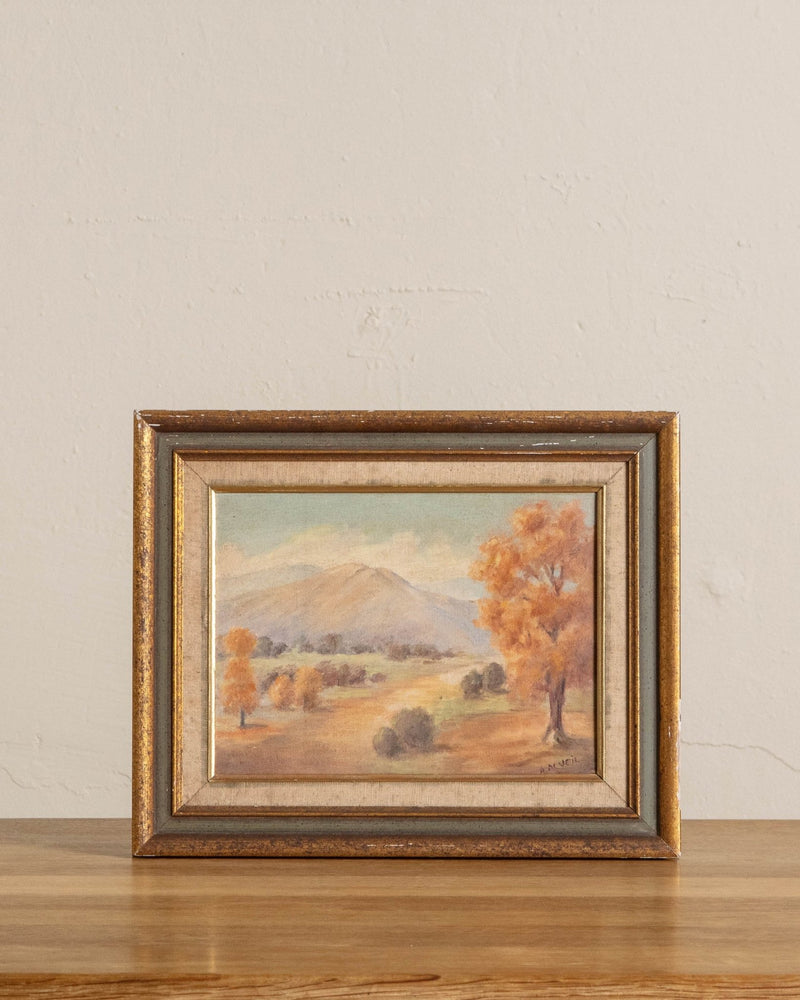 Autumnal Landscape Oil Painting, Mid Century