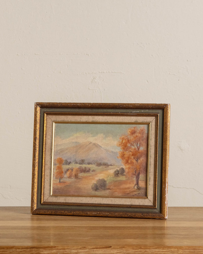 Autumnal Landscape Oil Painting, Mid Century