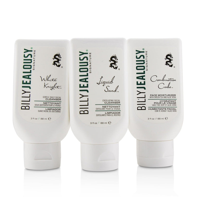 Billy Jealousy Face3Some Kit: Face Moisturizer 88ml + Exfoliating Facial Cleanser 88ml + Gentle Daily Facial Cleanser 88ml  3pcs
