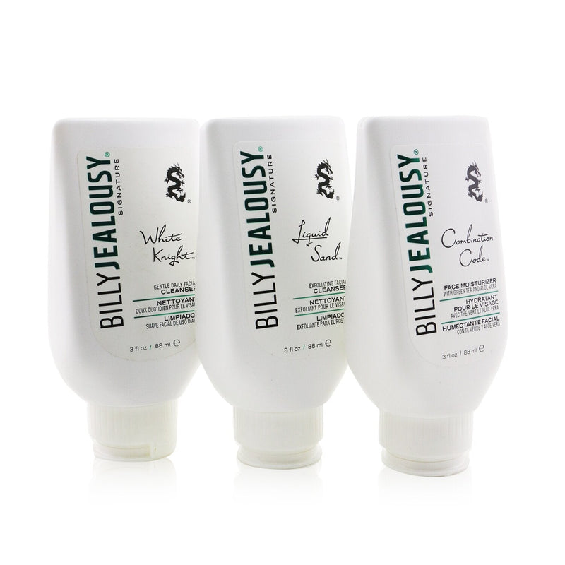 Billy Jealousy Face3Some Kit: Face Moisturizer 88ml + Exfoliating Facial Cleanser 88ml + Gentle Daily Facial Cleanser 88ml  3pcs
