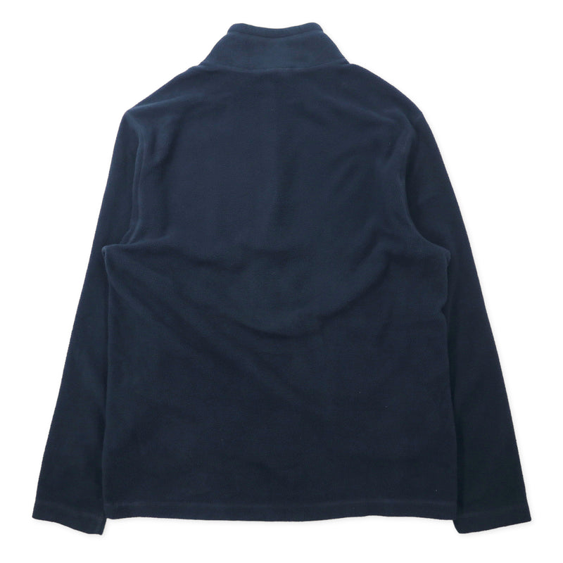 Eddie Bauer ハーフジップ フリースジャケット M ネイビー ポリエステル ワンポイントロゴ刺繍 Cloud Layer Pro 1/4 Zip Jacket EM31LK119