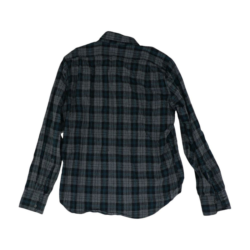 Gray Plaid Flannel Button Down