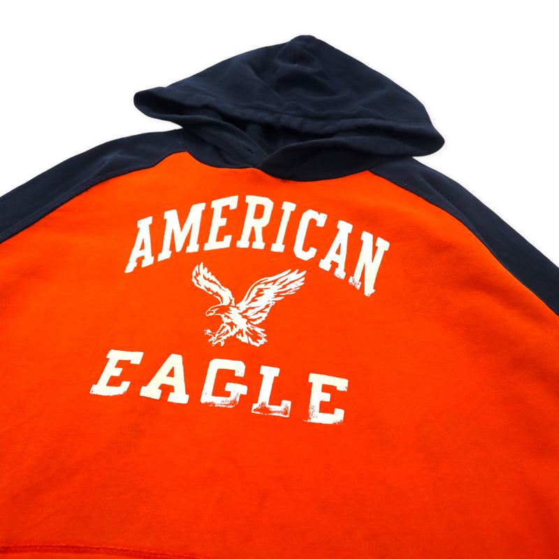 AMERICAN EAGLE OUTFITTERS プルオーバーパーカー XL オレンジ コットン CLASSIC FIT ビッグサイズ